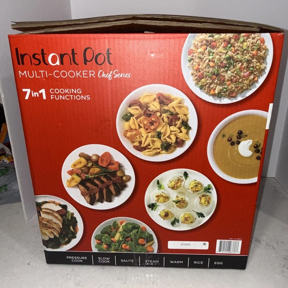 Instant Pot RIO Chef 8 Qt 7 in 1 Multi Cooker Pressure Cooker Black